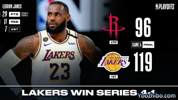 <a href=/lanqiubofang/lakers/ target=_blank class=infotextkey>湖人</a>大胜<a href=/lanqiubofang/rockets/ target=_blank class=infotextkey>火箭</a>大比分4-1晋级西决