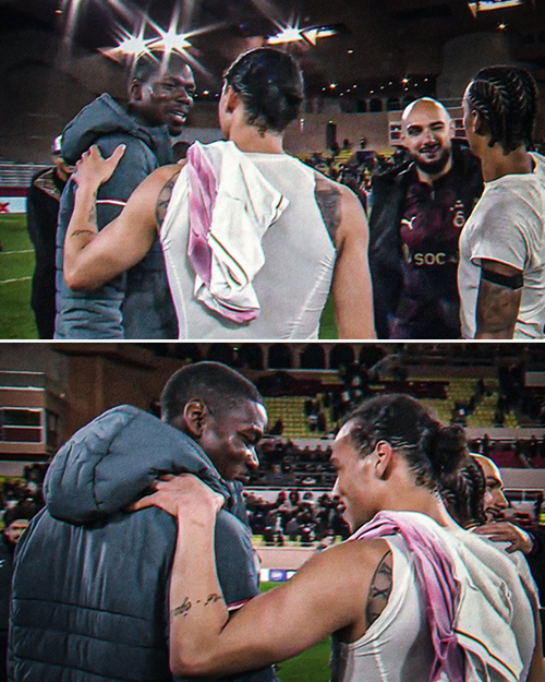 欧冠重逢！博格<a href=/zuqiubofang/barcelona/ target=_blank class=infotextkey>巴萨</a>内场边寒暄，曼市德比旧将再聚首