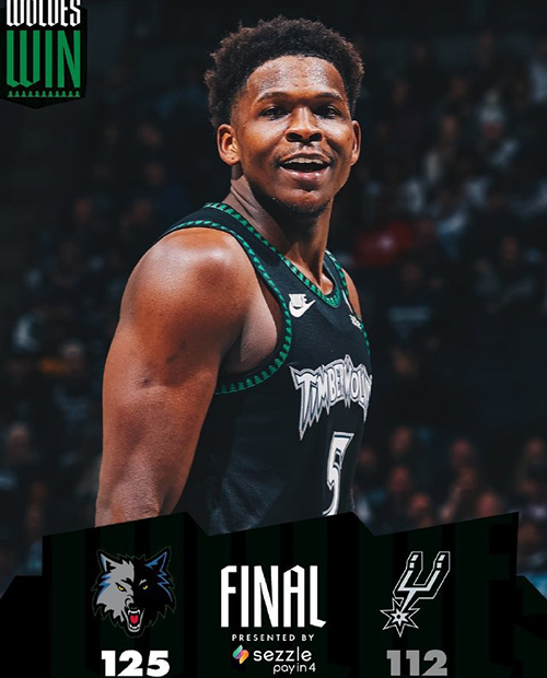 12月01日 NBA常规赛 马刺vs森林狼 全场录像及集锦